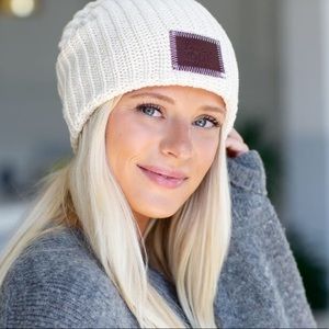 Cream Love Your Melon Beanie